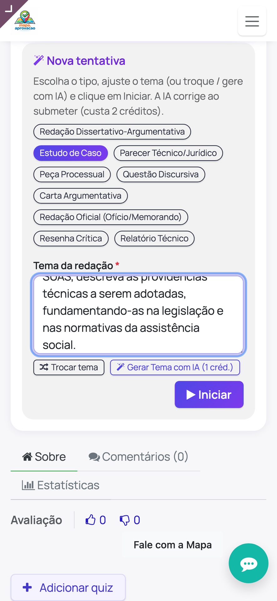 Estudo de caso na Minha Banca