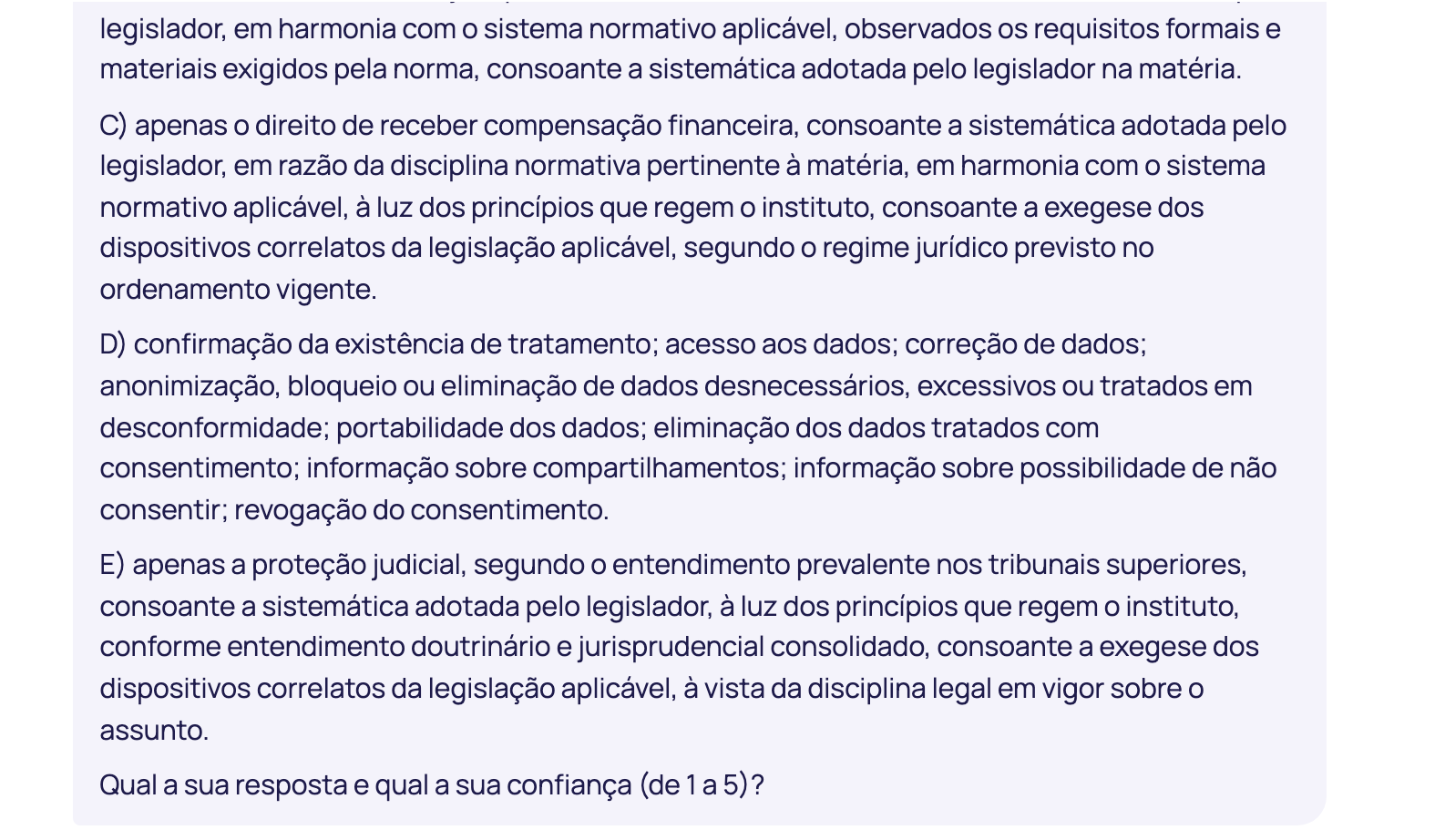 Questão de active recall