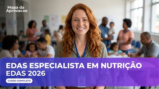 Capa do curso Nutrição SEDES-DF 2026 — Curso Completo Quadrix: Apostilas Aprofundadas + Simulados Comentados + Audiobook + MentorIA + Minha Banca (IA que corrige redação)