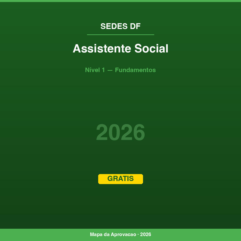 Assistente Social SEDES-DF 2026 — Nível 1: Fundamentos