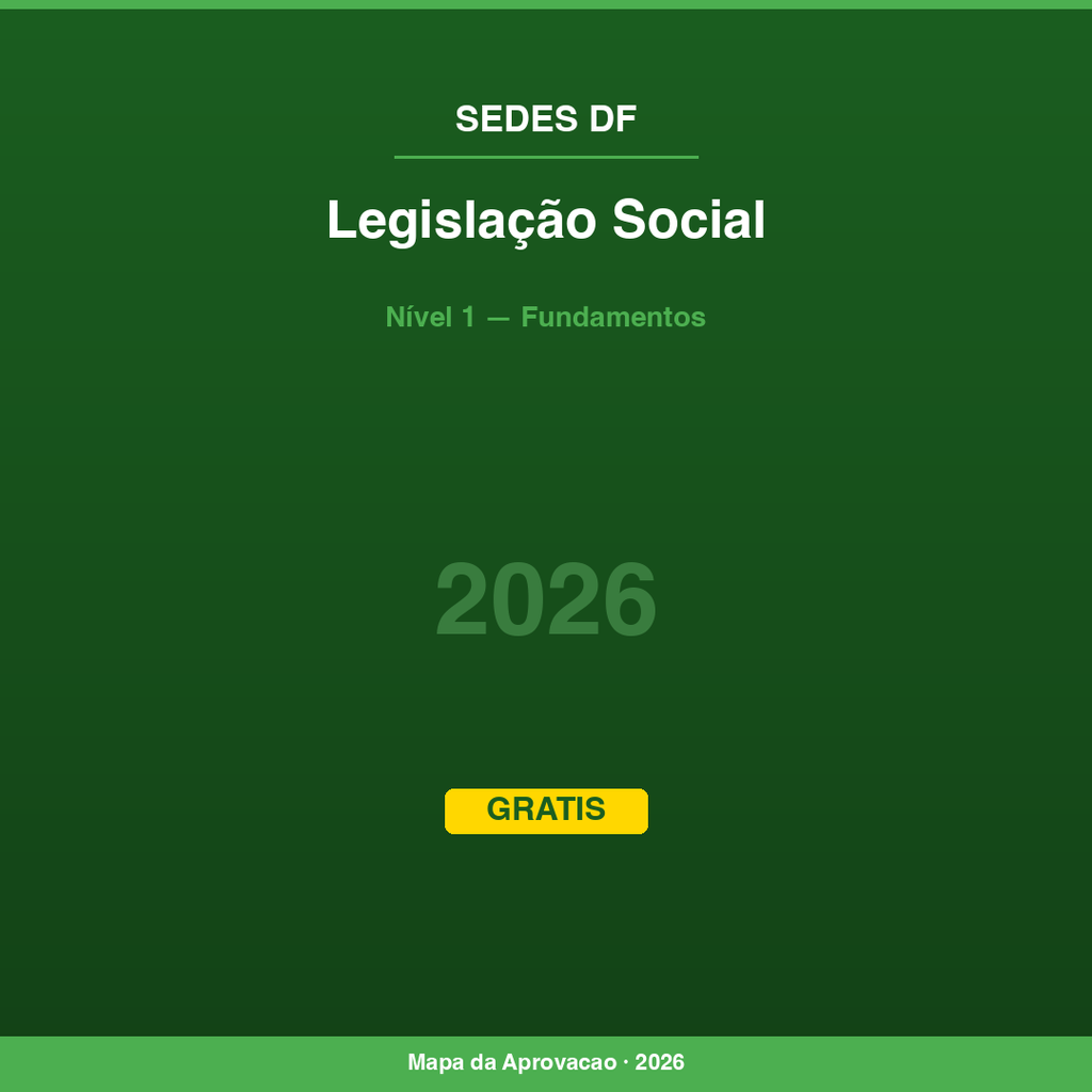 Legislação Social SEDES-DF 2026 — Nível 1: Fundamentos
