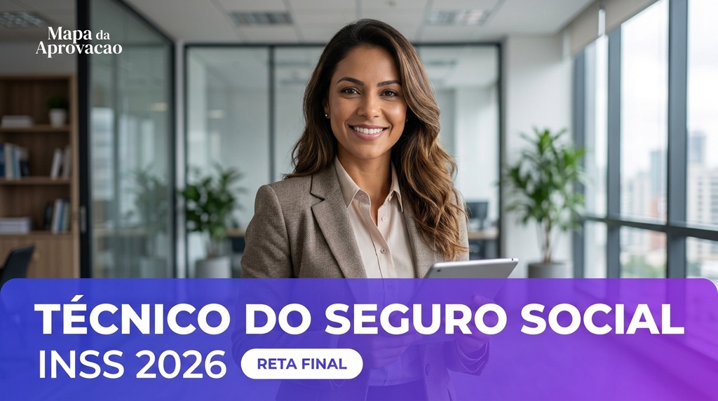 Técnico do Seguro Social INSS 2026 — Nível 3: Simulado e Reta Final + Minha Banca (IA que corrige e avalia redação)