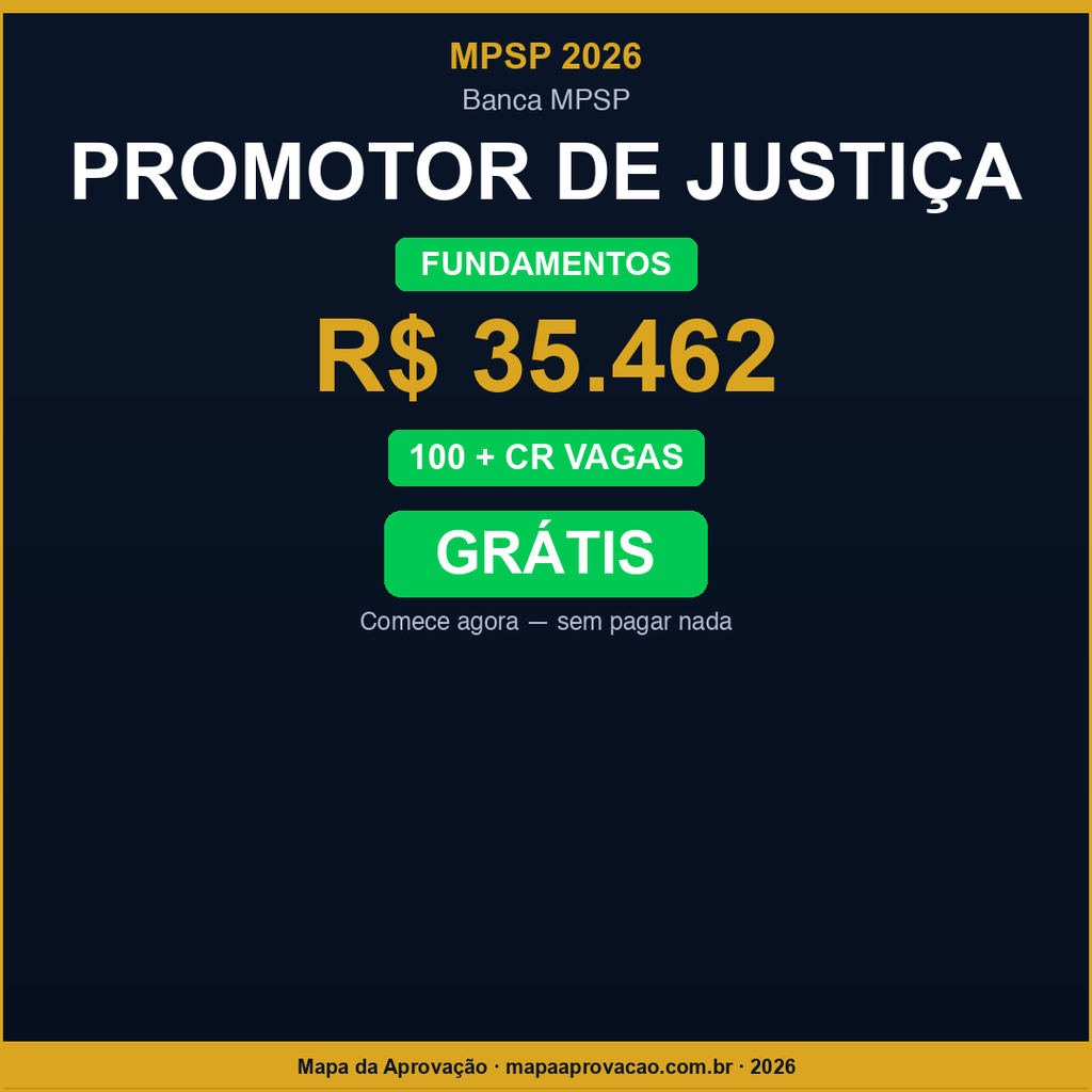 Promotor de Justiça MPSP 2026 — Nível 1: Fundamentos