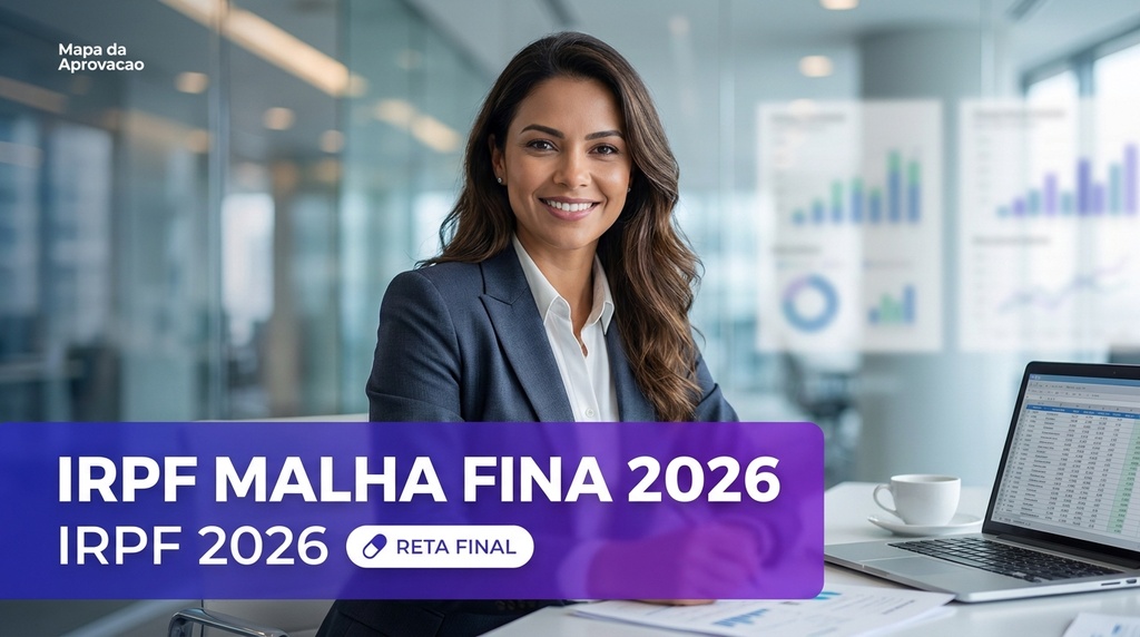 IRPF Malha Fina 2026 — Evite os 10 Erros que Levam à Malha Fina + Minha Banca (IA que corrige e avalia redação)