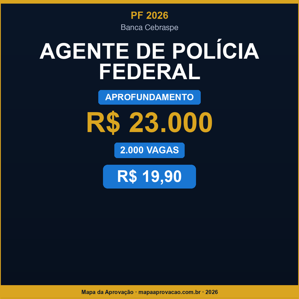 Agente PF 2026 — Simulado 100 Questões A-E