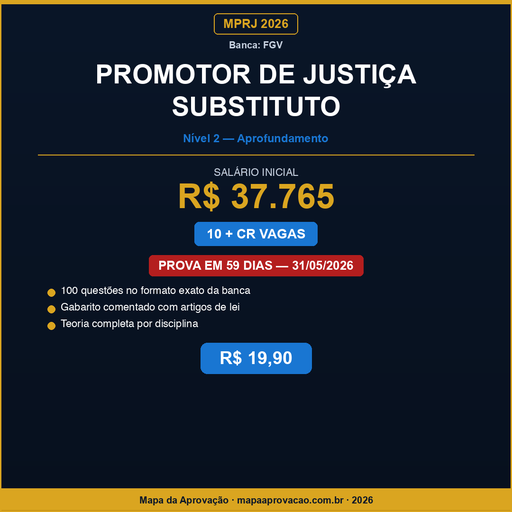 Promotor de Justiça Substituto MPRJ 2026 — Avançado: Simulados + PDFs (R$ 29,90)