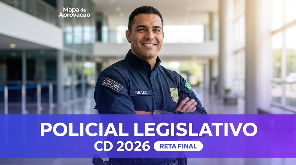 Policial Legislativo CD 2026 — Nível 2: Aprofundamento + Minha Banca (IA que corrige e avalia redação)