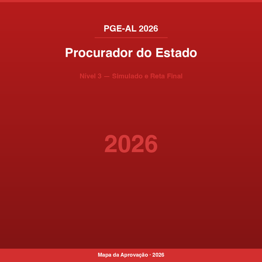 Procurador do Estado PGE-AL 2026 — Nível 3: Simulado e Reta Final