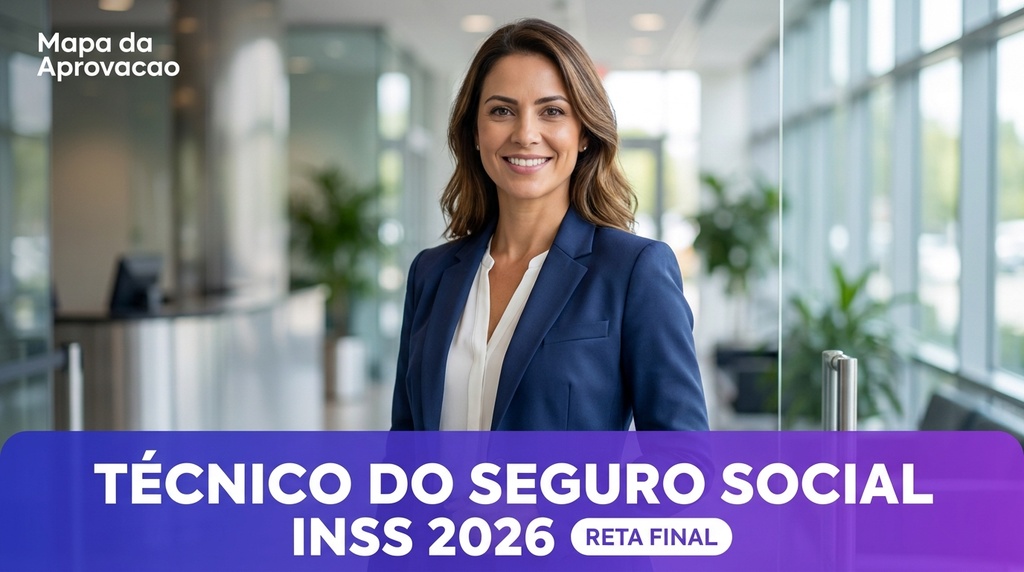 Técnico do Seguro Social INSS 2026 — Nível 2: Aprofundamento + Minha Banca (IA que corrige e avalia redação)
